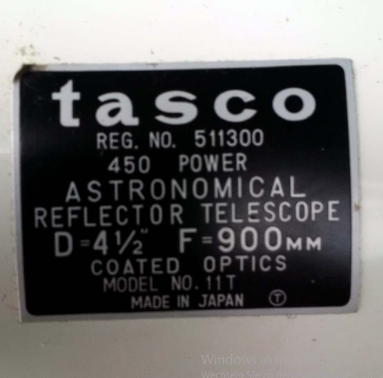 Tasco 11T Reflektor 112/900mm