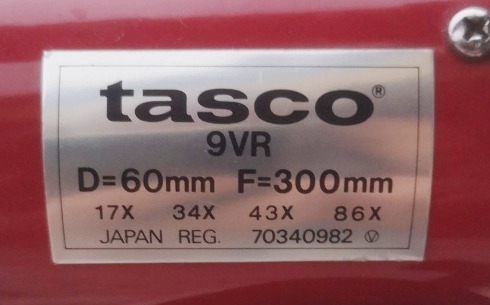 Tasco 9VR Refraktor 60/300mm
